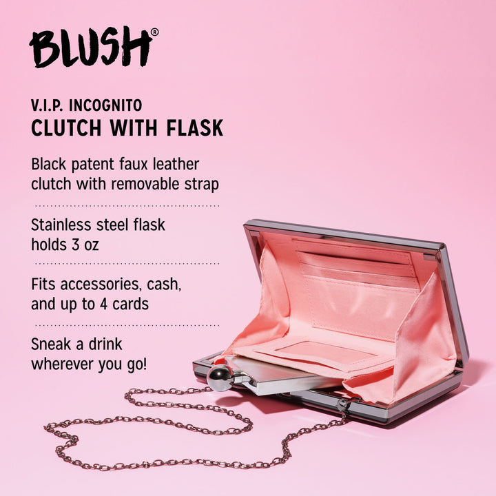 V.I.P. Black Incognito Clutch Flask by Blush