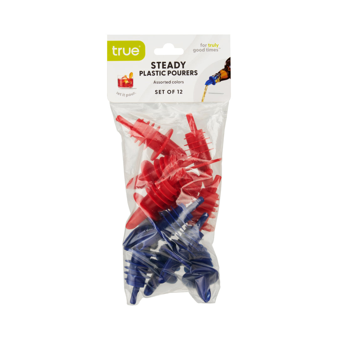 Steady Pour Spout in Blue & Red, Set of 12