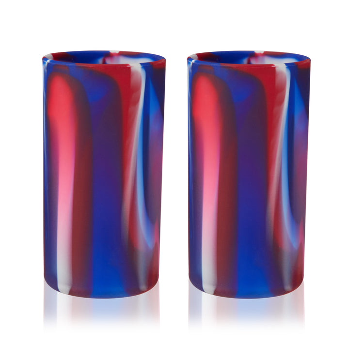 Flexi 19 oz Silicone Highball Tumblers in Tie Dye, Set of 2