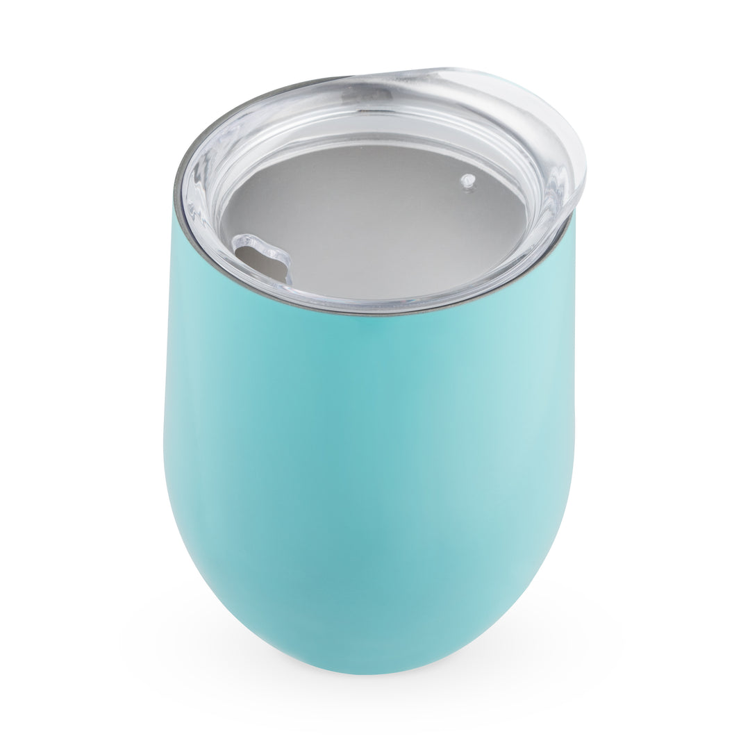 Sip & Go Stainless Steel Stemless Wine Tumbler with Lid in Light Blue