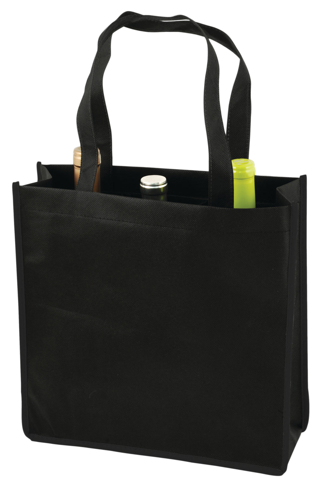 3-Bottle Non-Woven Tote in Black