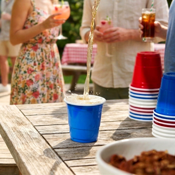 Party 1.75 oz Lil’ Liberties Mini Plastic Shot Cups in Red, White & Blue, Set of 20