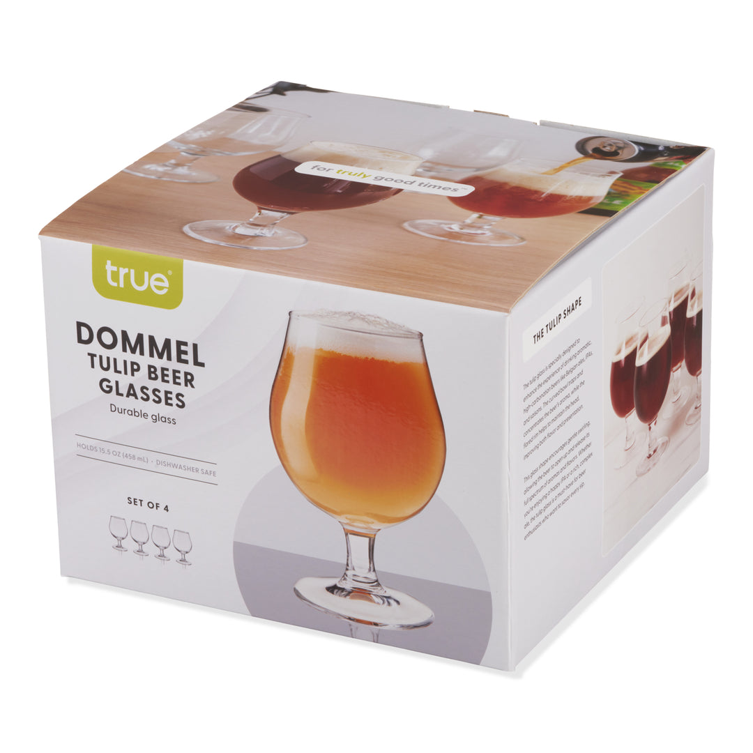 Beer Tulip Glasses, Set of 4