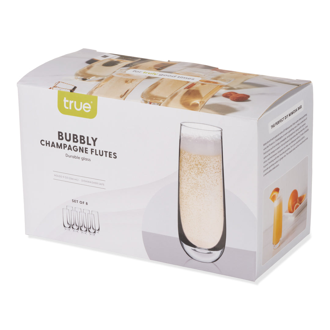 Stemless Champagne Flutes Set of 8