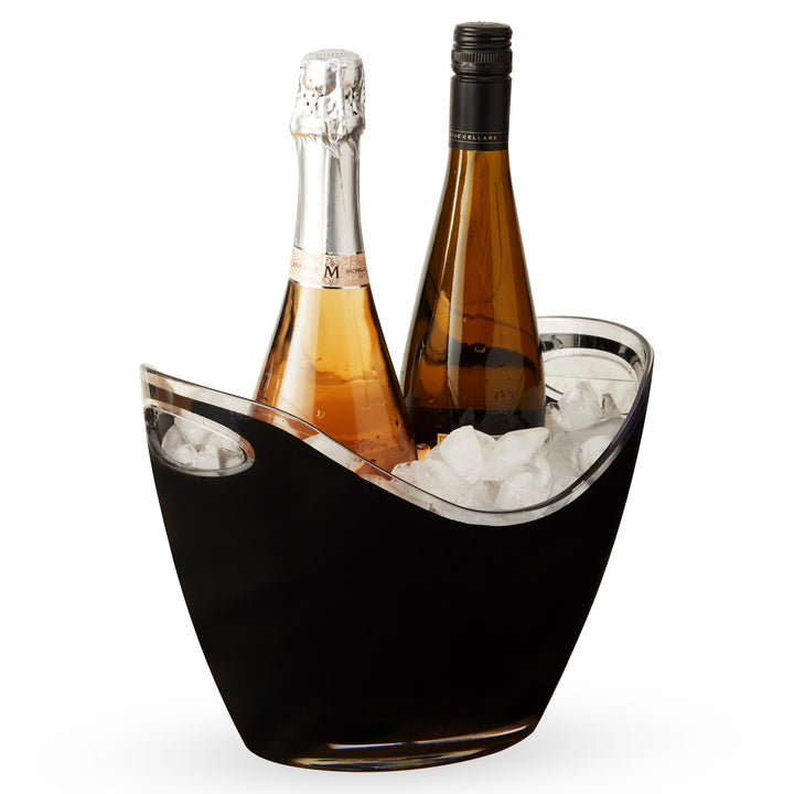 Swoop Acrylic Ice Bucket in Black