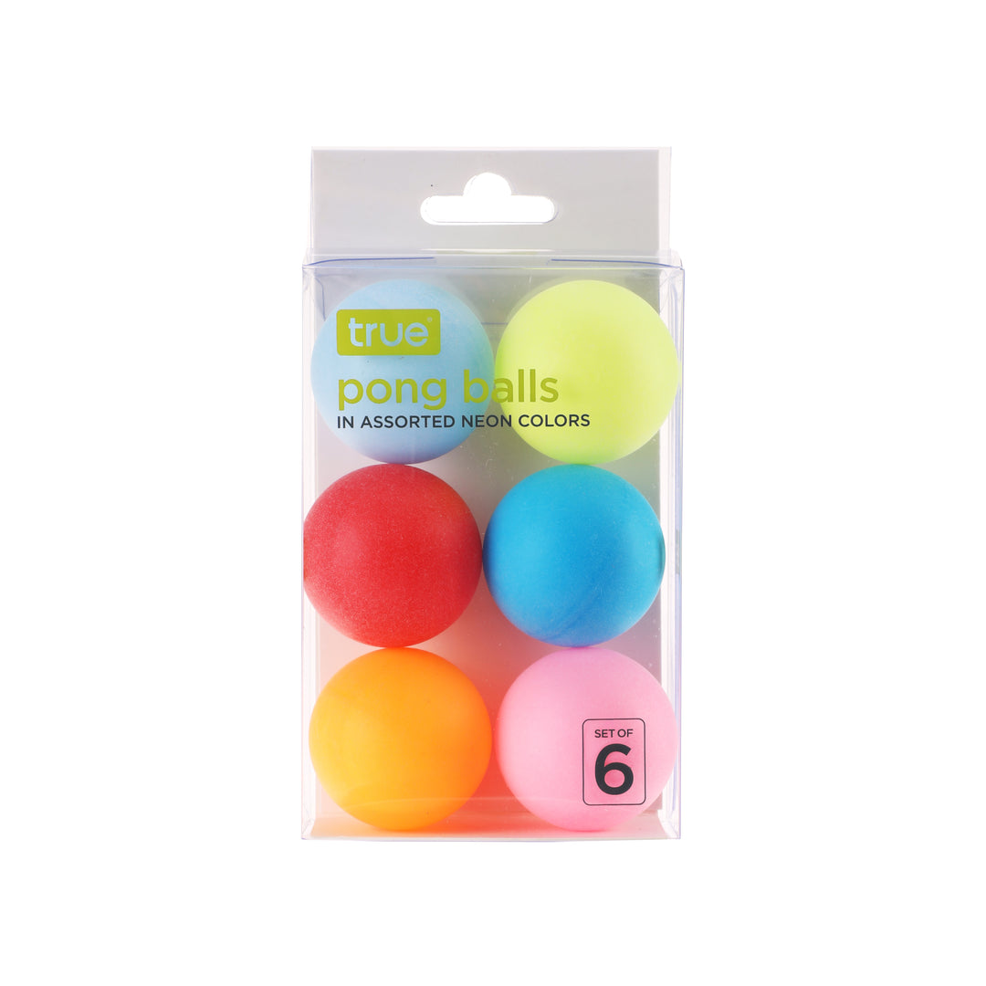 Party Beer Pong Balls in Assorted Colors, 6ct