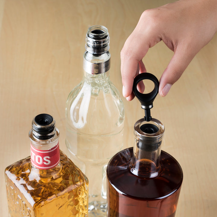 Locking Bottle Stoppers with 1 Key & 3 Stoppers