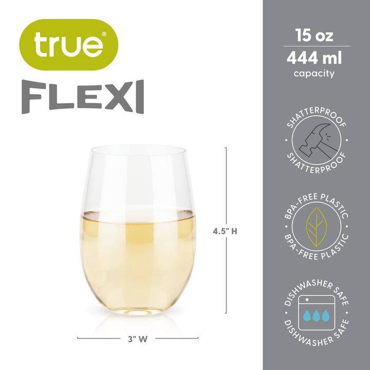 Flexi 8 oz Stemless Wine Cup, Set of 2