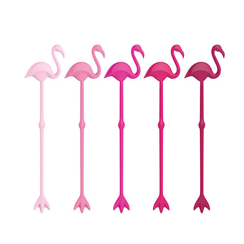 TrueZoo Flamingo Stir Sticks, Set of 5