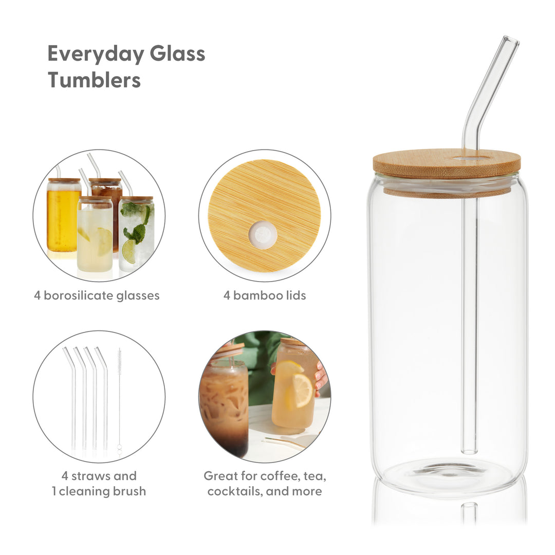 Everyday Glass Tumblers, Set of 4
