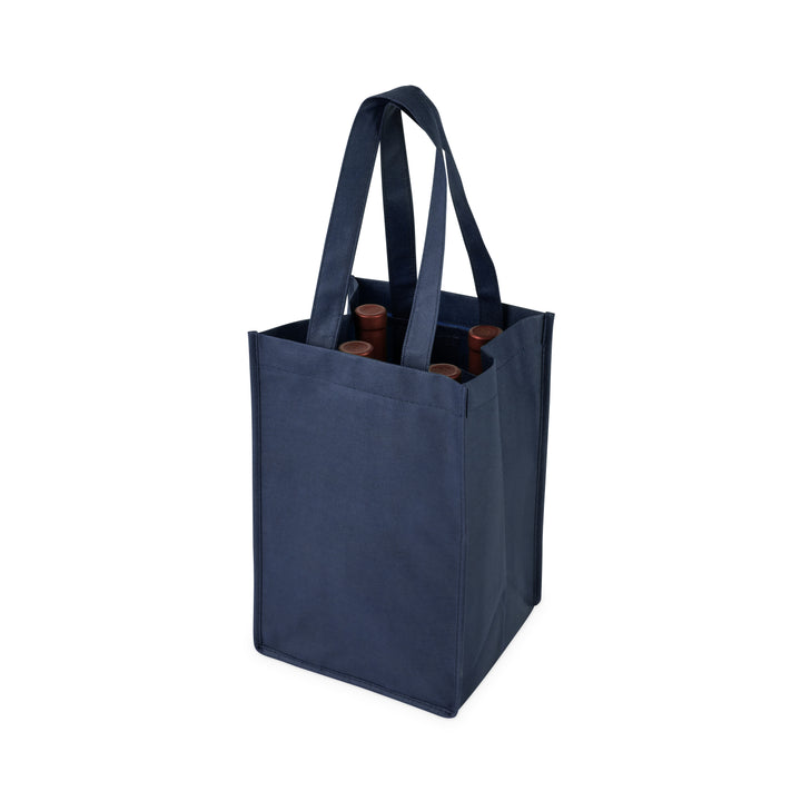 4-Bottle Non-Woven Tote in Blue