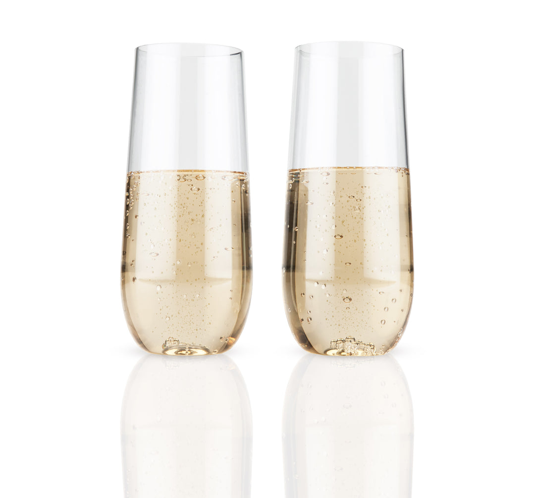 Flexi Stemless Champagne Flutes, Set of 2