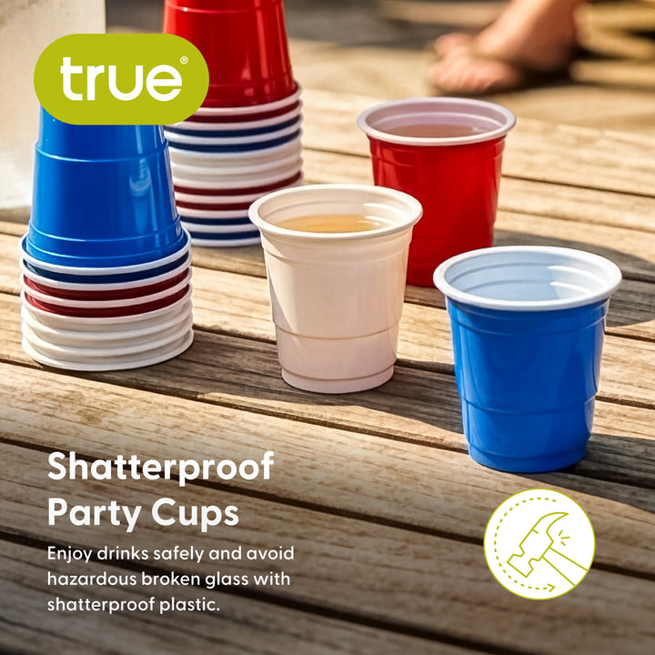 Party 1.75 oz Lil’ Liberties Mini Plastic Shot Cups in Red, White & Blue, Set of 20