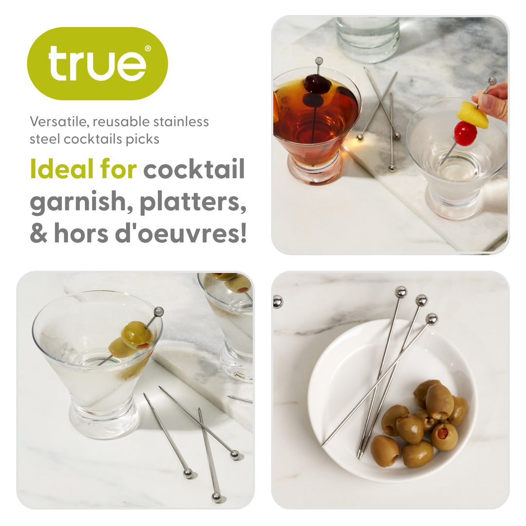 Rockwood Stainless Steel Cocktail Picks, Set of 6