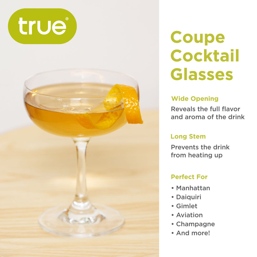 Coupe 7 oz Cocktail Glasses, Set of 4