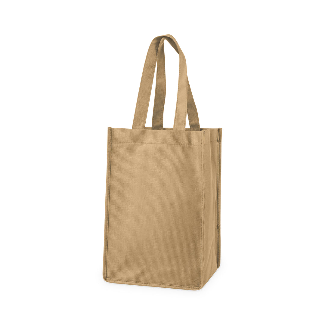 4-Bottle Non-Woven Tote in Beige