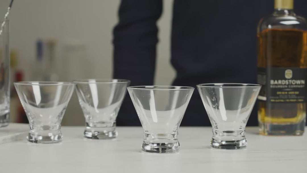 Stemless Martini Glasses, Set of 4