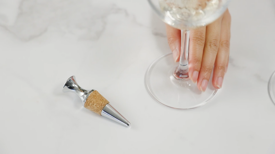 Monarch Chrome & Cork Bottle Stopper