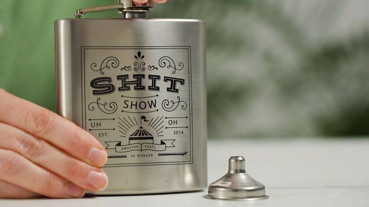 Trueflask 6 oz Stainless Steel Shit Show Flask