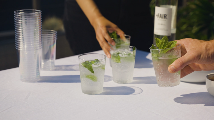 Party 10oz Clear Plastic Tumblers, Set of 50