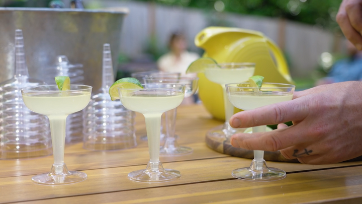 Party 5 oz Plastic Champagne Coupes in Clear, Set of 20