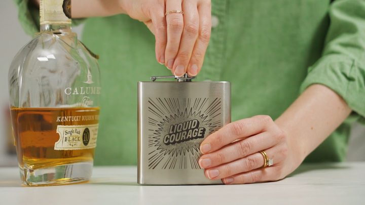 Trueflask 6 oz Stainless Steel Liquid Courage Flask