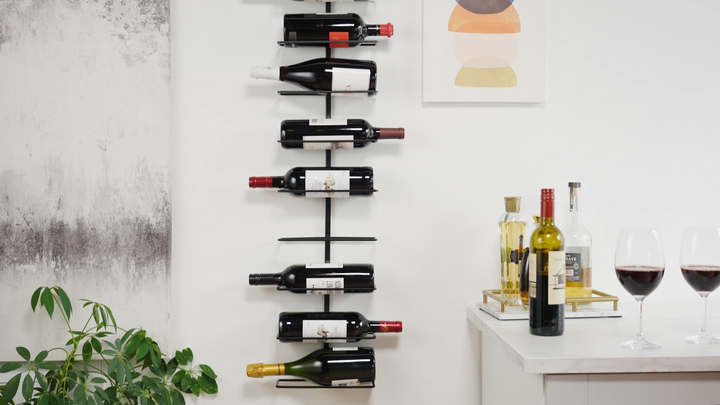 Align Wall-Mounted 9-Bottle Wine Rack