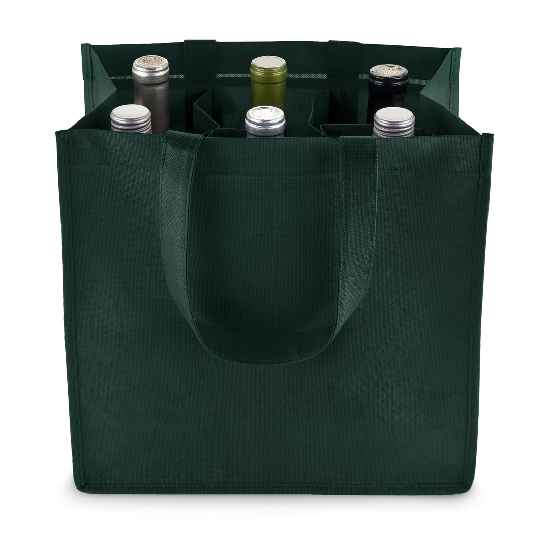 6-Bottle Non-Woven Tote in Green