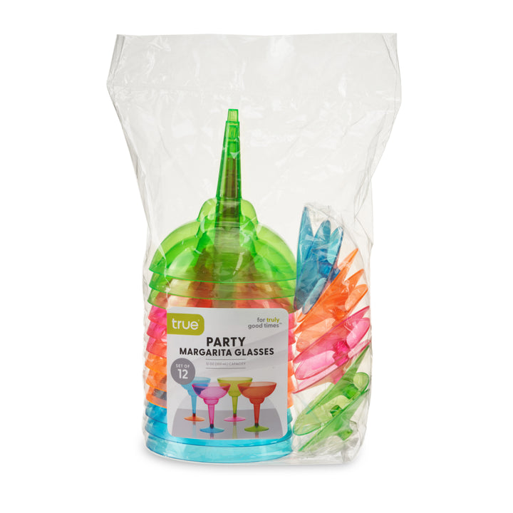 Multicolor Disposable Margarita Glasses, Set of 12