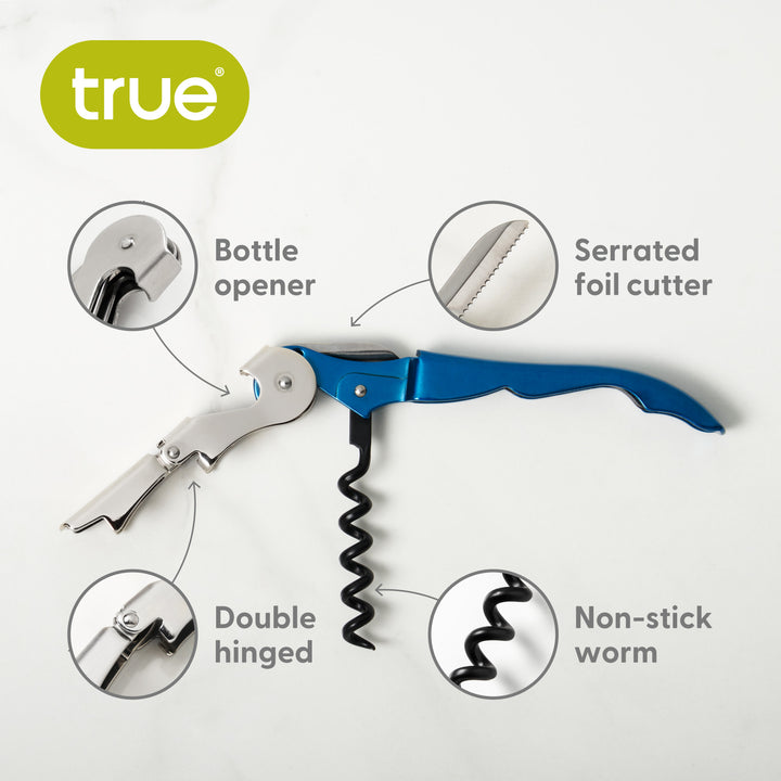 Truetap Waiter's Corkscrew in Metallic Blue