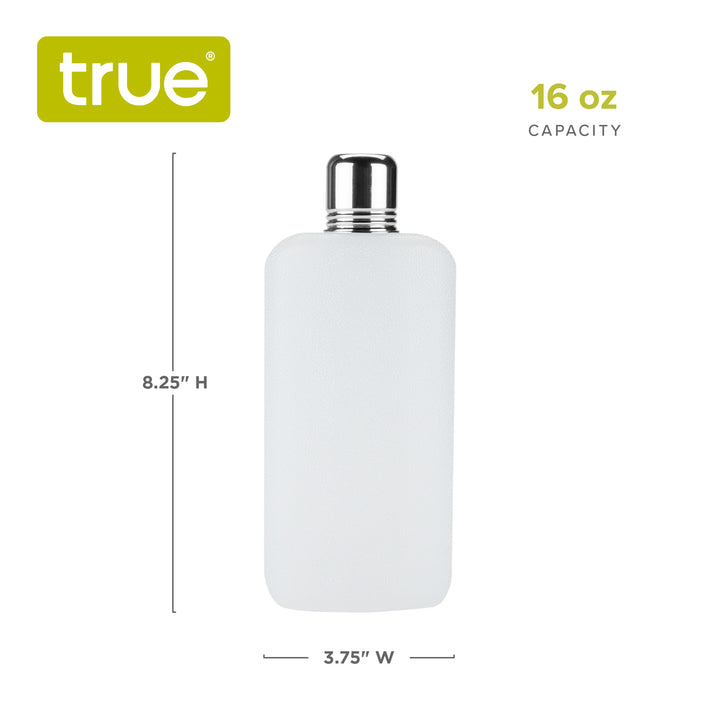 Rogue 16 oz Plastic Flask in White