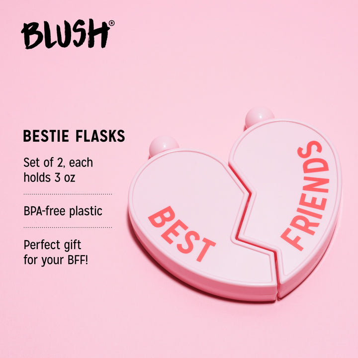 Bestie 3 oz Plastic Flasks, Set of 2