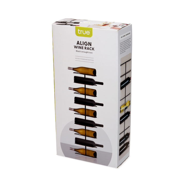 Align Wall-Mounted 9-Bottle Wine Rack