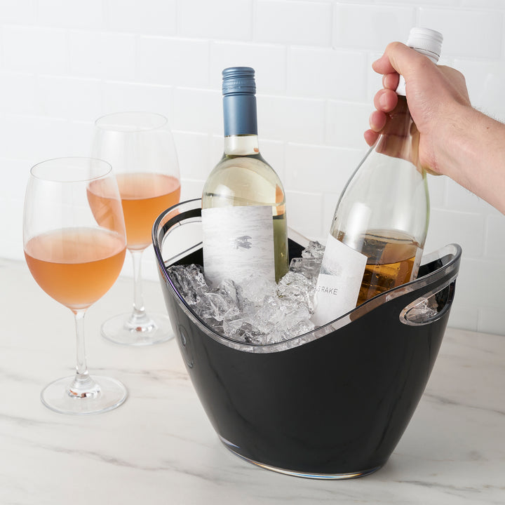 Swoop Acrylic Ice Bucket in Black