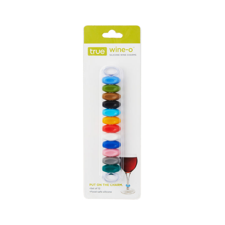 Wine-O Silicone Wine Charms, Set of 12