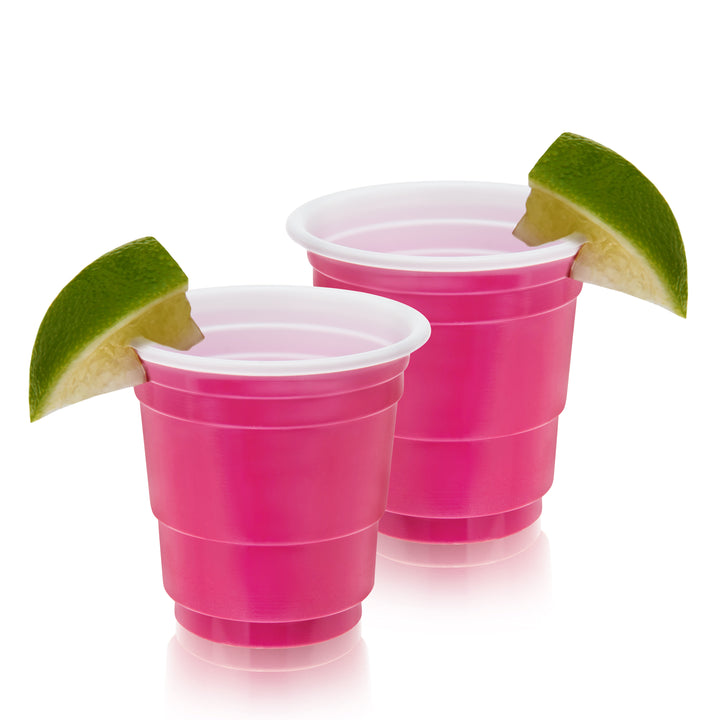 Party 1.75 oz Lil Pinks Mini Plastic Shot Cups, Set of 20