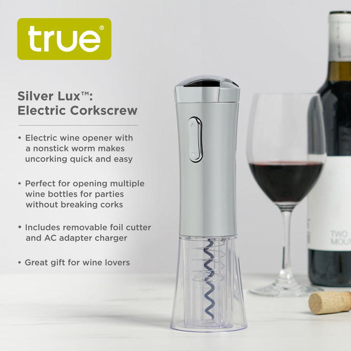 Silver Lux Electric Corkscrew