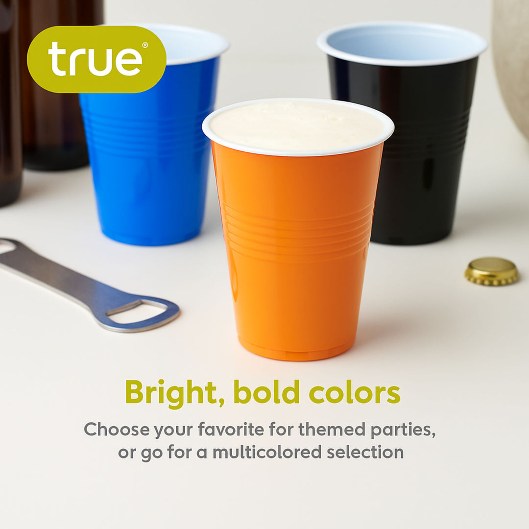 16 oz Orange Party Cups, Set of 50