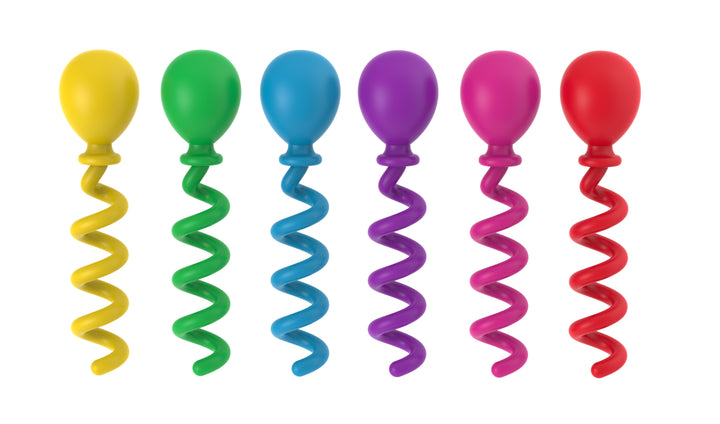 Float Away Stem Silicone Wine Charms in Assorted Colors, Set of 6