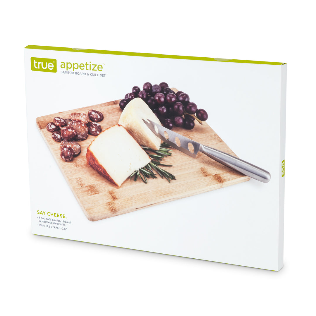 Appetize Bamboo Board & Knife Set