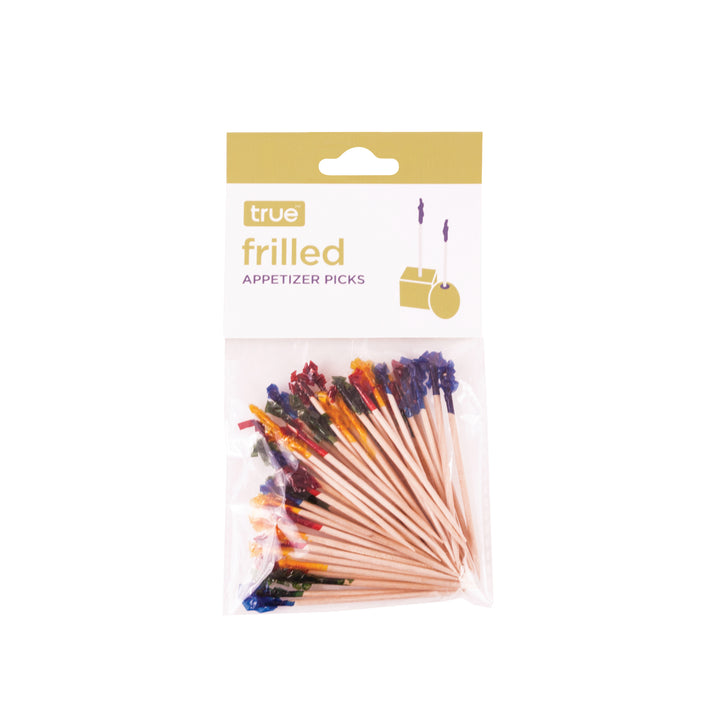 Party Frilled Appetizer Picks in Assorted Colors, 50ct