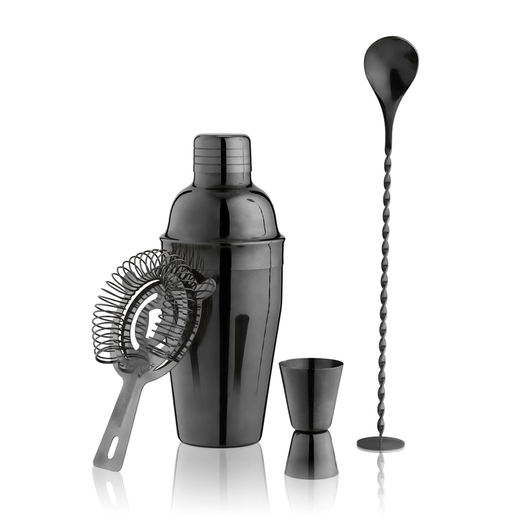 4-Piece Mixologist Barware Set in Gunmetal