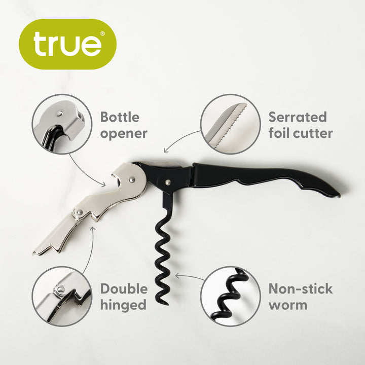 Truetap Waiter's Corkscrew in Black