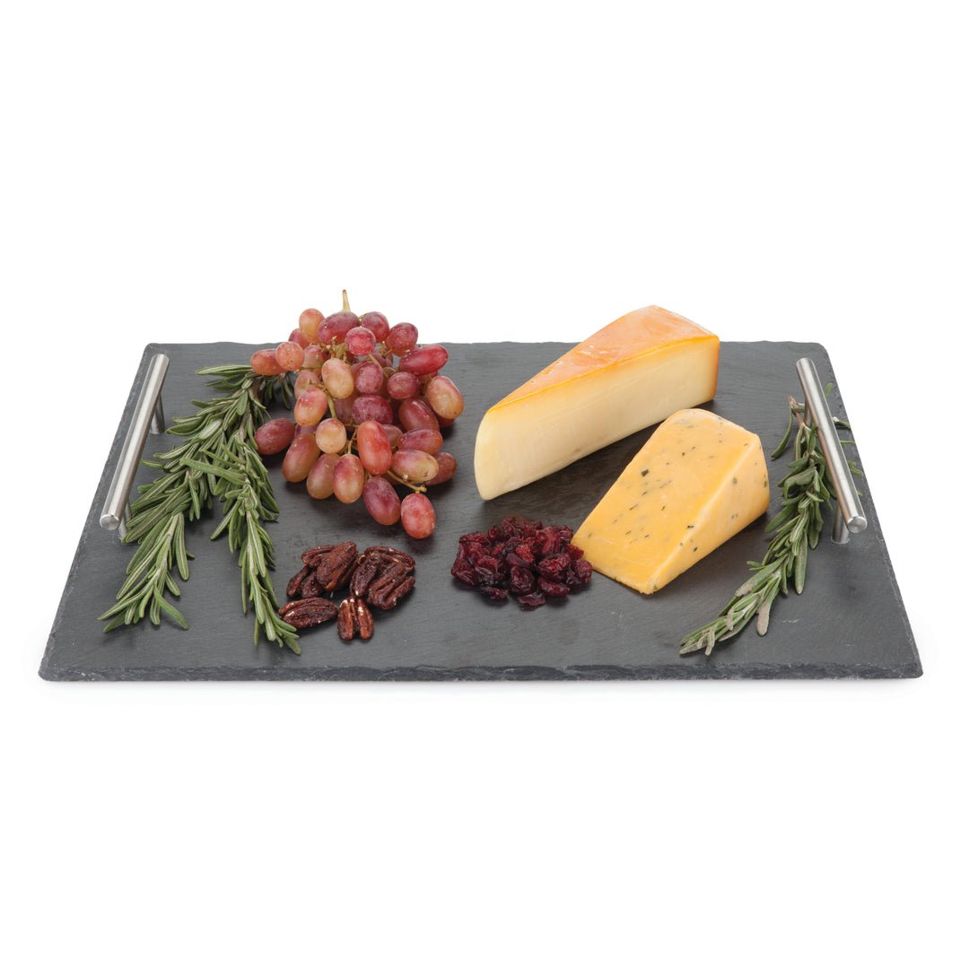 Fete Slate Cheeseboard with Stainless Steel Handle