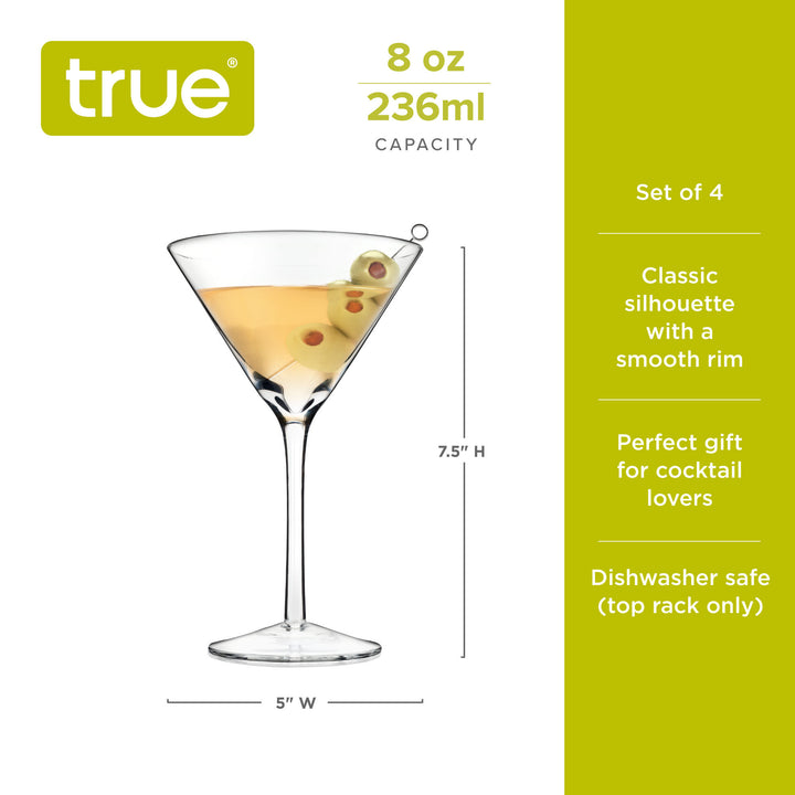 Manhattan Martini Glasses, Set of 4