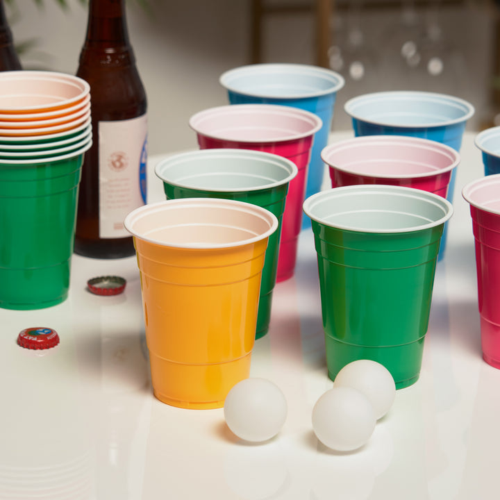 Party Beer Pong Kit in Assorted Neon Colors