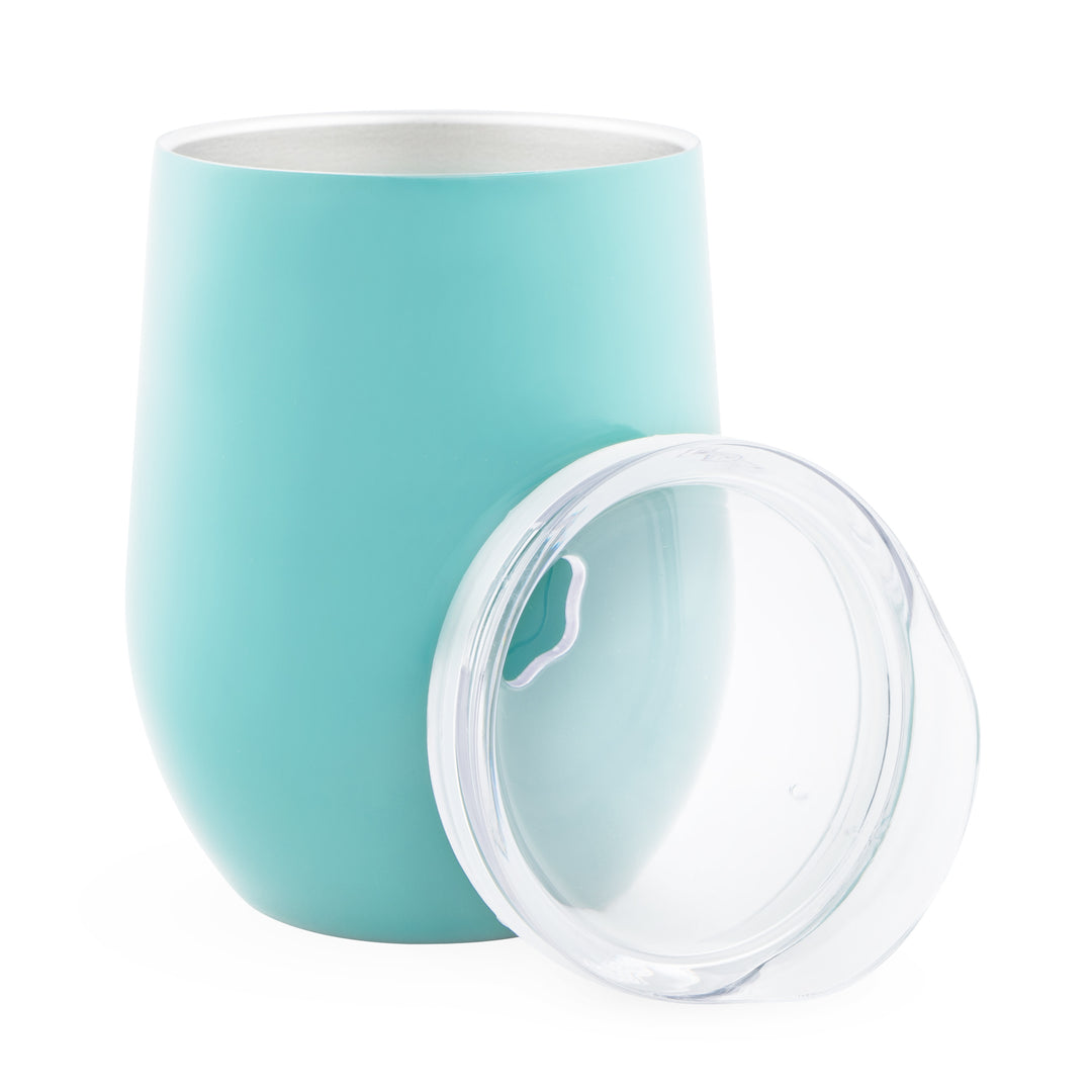 Sip & Go Stainless Steel Stemless Wine Tumbler with Lid in Light Blue