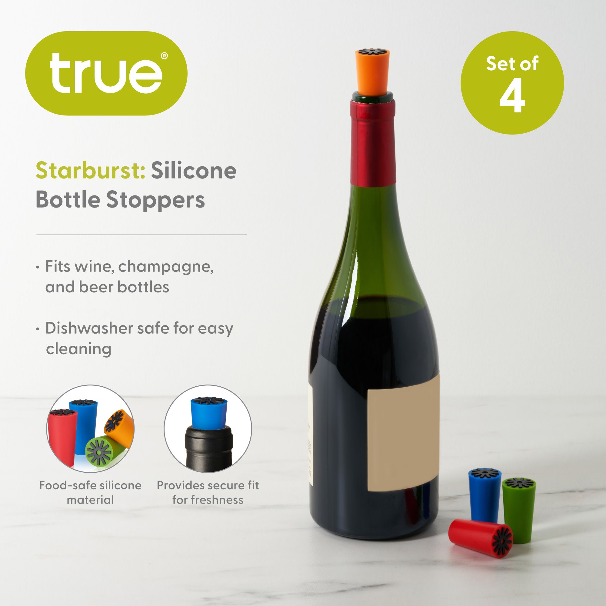 Starburst Silicone Bottle Stopper - Thumbnail 5