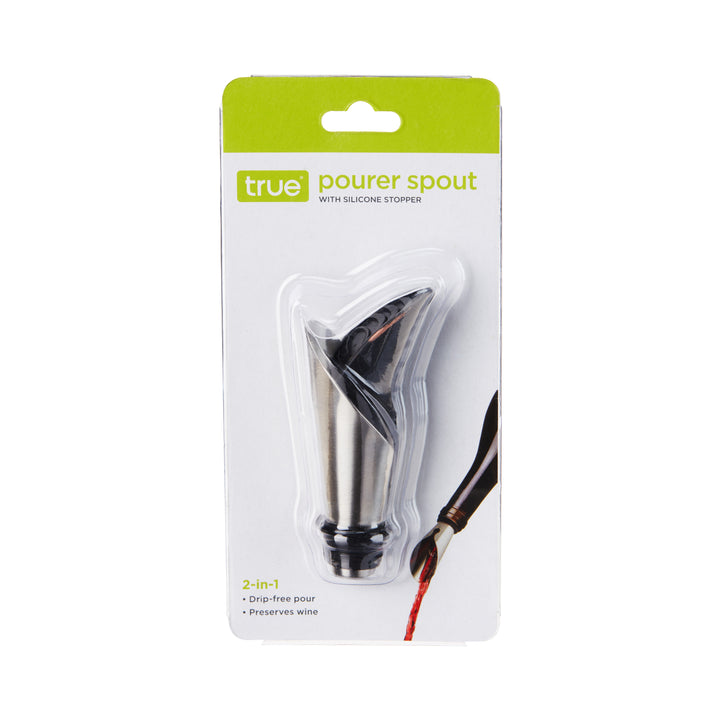 Duo Bottle Stopper and Pourer in Black