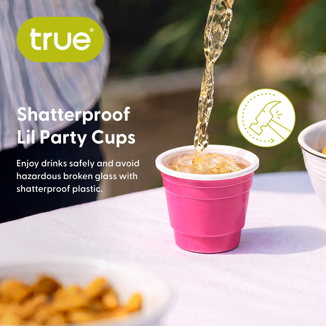 Party 1.75 oz Lil Pinks Mini Plastic Shot Cups, Set of 20